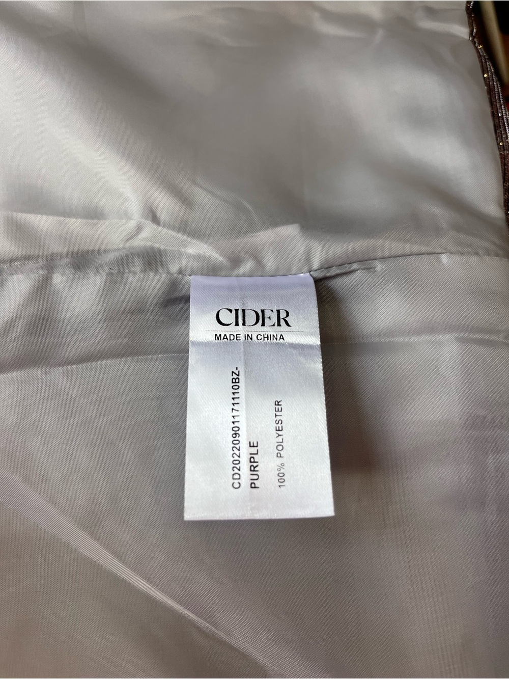 Cider Purple Glitter Metallic Double Breasted Blazer Party Jacket XS Oversized - Picture 11 of 12